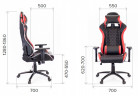Кресло Everprof Lotus S11 Экокожа Черный/Красный